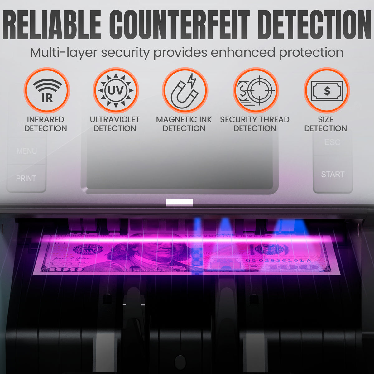 Jubula MV-400 Geldzählmaschine für gemischte Geldscheine | 1CIS | Touchscreen