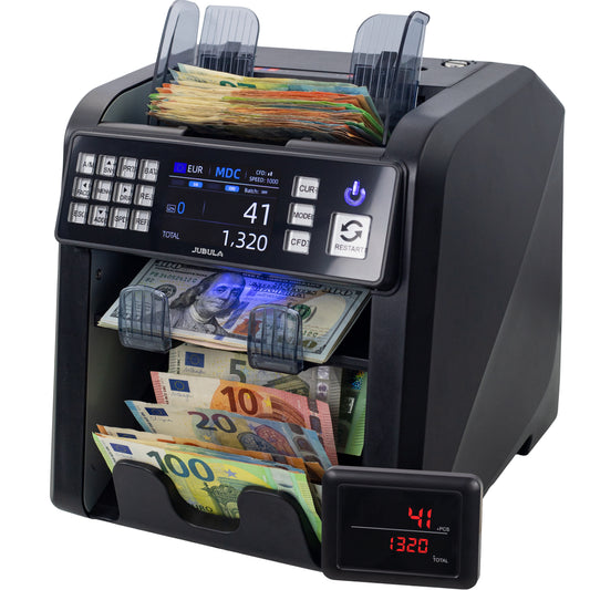 Jubula MV-600 Dual-Pocket Banknote Value Counter & Sorter